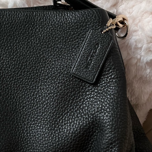 Coach Phoebe Black Leather 3 Compartments Shoulder Bag - Picture 8 of 11